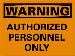 NMC W9PB "WARNING - AUTHORIZED PERSONNEL ONLY", 1