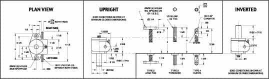 JOYCE/DAYTON WJ51-9-INV-T3 1 TON CAPACITY, 9" LIFT HEIGHT, INVERTED