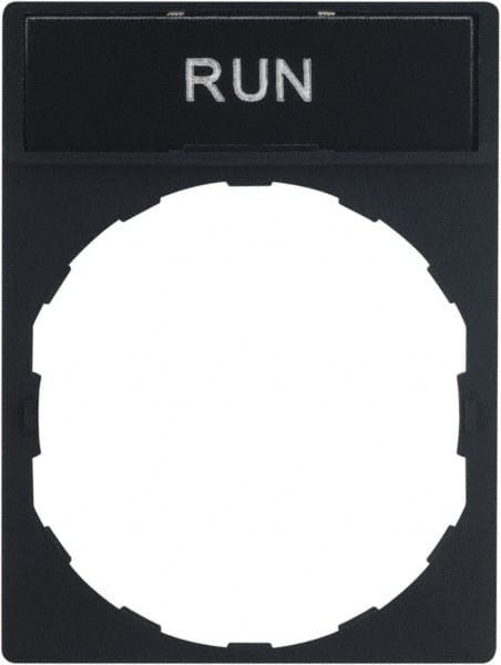 SQUARE D ZBY2334 RECTANGULAR, LEGEND PLATE - RUN