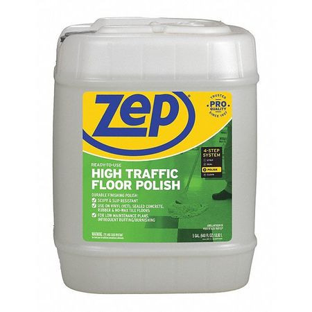 ZEP COMMERCIAL PRODUCTS ZUHTFF5G HIGH-TRAFFIC FLOOR FINISH, 5-GALS. CONCE