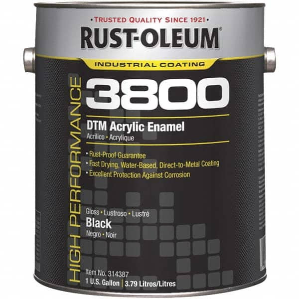 RUST-OLEUM 314387 COATING, 3800, 1 GAL, BLACK, GLOSS, HIGH