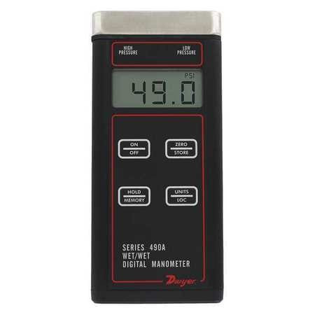 DWYER INSTRUMENTS 490A-6 DIGITAL HYDRONIC MANOMETER 200 PSI