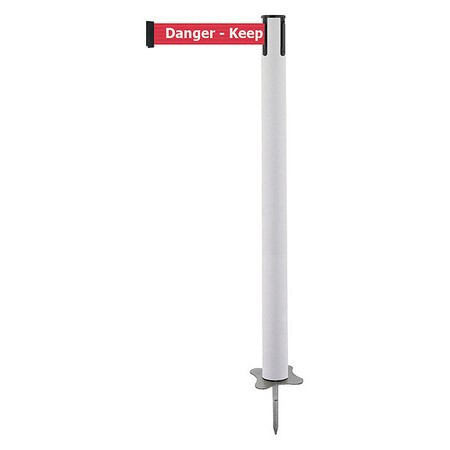 TENSABARRIER 884-32-MAX-RHX-C SPIKE POST WHITE POST 43 H