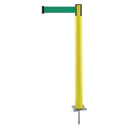 TENSABARRIER 884-35-STD-G6X-C SPIKE POST YELLOW POST 43 H