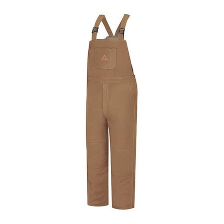 BULWARK BLN4BD LN 4XL BIB OVERALL FITS WAIST 56 TO 58 BROWN