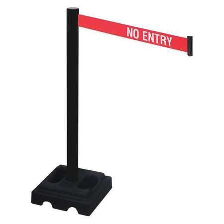 RETRACTA-BELT 332PSB-NE BARRIER POST RED/WHITE BELT TEXT SQUARE
