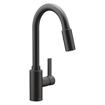 GENTA 7882BL GOOSENECK MATTE BLACK MOEN GENA BRASS