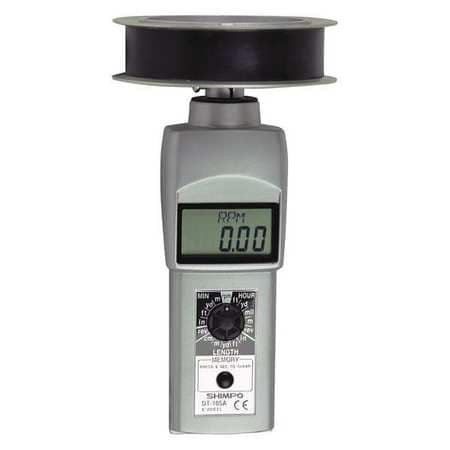 SHIMPO DT-105A-12CBL TACHOMETER,5 DIGIT LCD,NIST