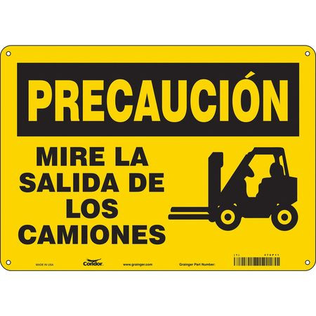 CONDOR USA INC 476P11 SAFETY SIGN,10 IN X 14 IN,ALUMINUM