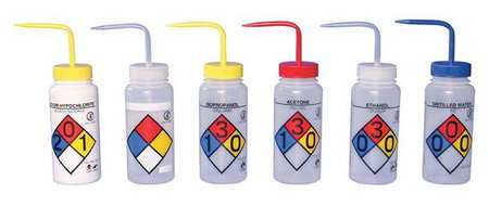 SCIENCEWARE F11816-0050 WASH BOTTLE STANDARD 16 OZ ASSORTED PK6