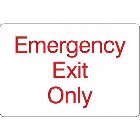 CONDOR USA INC 486H16 SIGN EMERGENCY EXIT ONLY 6 X9
