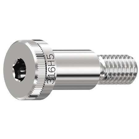GRAINGER GLOBAL SOURCING STR61614C08 SHOULDER SCREW KNURLED SHOULDER 1/2 L