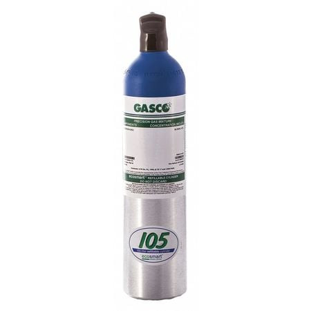 GASCO 105ES-161-20.5 CALIBRATION GAS, NITROGEN, OXYGEN, 105 L