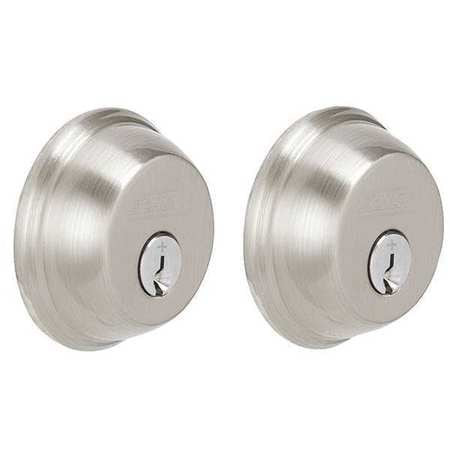 SCHLAGE B62N 619 KA4 DEADBOLT SATIN NICKEL DOUBLE CYLINDER