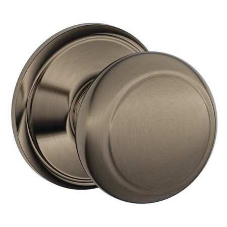 SCHLAGE F10 AND 620 PASSAGE LATCH, ANDOVER KNOB, ANTIQUE NIC