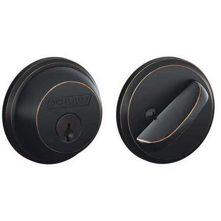 SCHLAGE B60N 716 DEADBOLT AGED BRONZE KEYED DIFFERENT