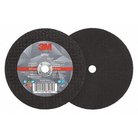 3M 87461 ABRASIVE CUT-OFF WHEEL 100 GRIT 4 DIA.