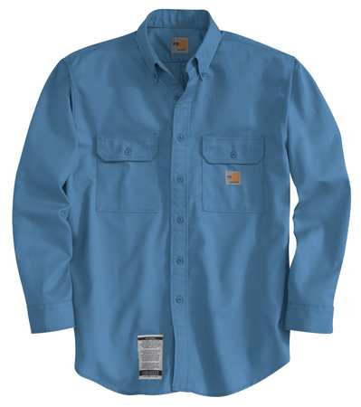 CARHARTT FRS160-MBL XXL TLL FR LONG SLEEVE SHIRT BLUE 2XLT BUTTON