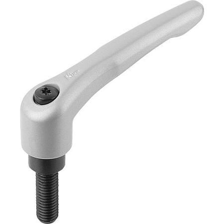 KIPP K0122.0A13X50 ADJUSTABLE HANDLE #10-32 ZINC