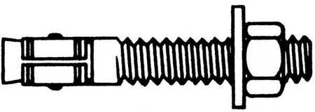 GRAINGER GLOBAL SOURCING TRBWS1422GR9C WEDGE ANCHOR DIA.1/4 CS LN.2-1/4 PK900