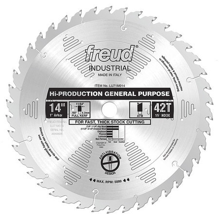 DIABLO CONTROLS INC. LU71M014 CIRCULAR SAW BLADE BLADE DIA 14 IN.