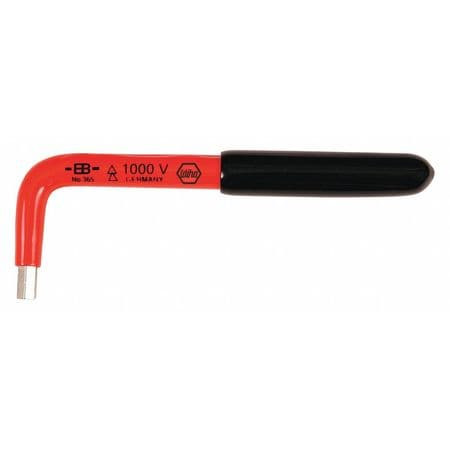 WIHA TOOLS 13670 HEX KEY L SHAPE SAE 3-1/8 L HANDLE
