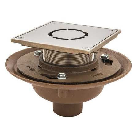 BESTCARE WHFD-5SQ-2NH FLOOR DRAIN SQUARE SILVER/SATIN 6-1/4 H