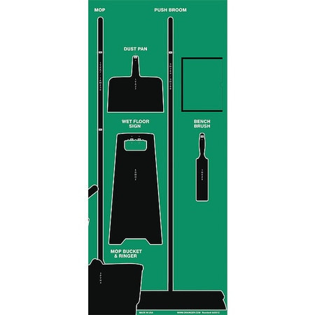GRAINGER GLOBAL SOURCING GPSM305 SHADOW BOARD CLEANING BLK SHADOW COLOR