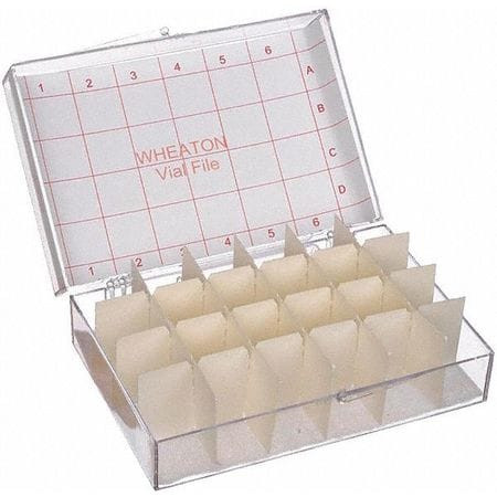 WHEATON INDUSTRIES INC. W228792 VIAL STORE CASE,HOLDS 24 TEST TUBES,PK6