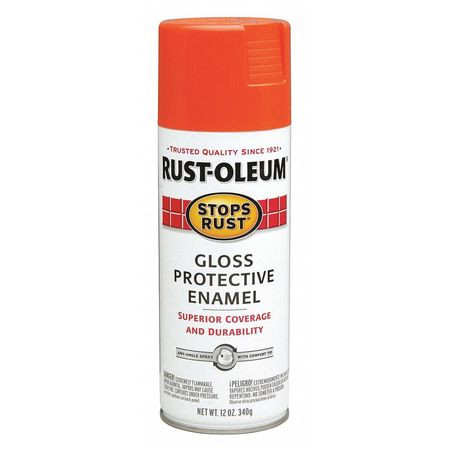 STOPS RUST 214084 SPRAY PAINT ORANGE 12 OZ.