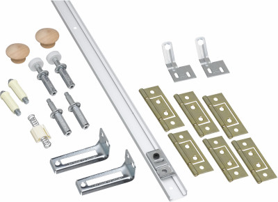 NATIONAL MANUFACTURING SALES CO. N343-723 FOLDING DOOR HARDWARE SET, WHITE, 48-IN.