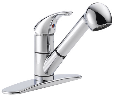 DELTA FAUCET COMPANY P18550LF KITCHEN FAUCET, WITH PULL-OUT SPRAYER, S