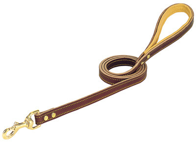 WEAVER LEATHER LLC 06-5657-4 DEER RIDGE DOG LEASH, LEATHER/DEERSKIN, 