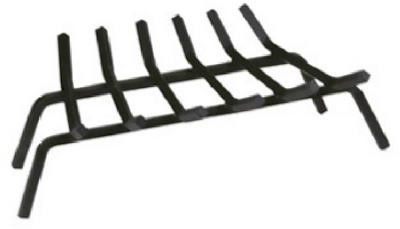 PANACEA 15452TV WROUGHT IRON FIREPLACE GRATE, BLACK, 27-