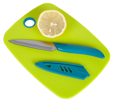 CORE HOME 12485-TV BAR CUTTING BOARD & KNIFE SET