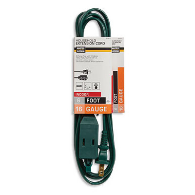 PT HO WAH GENTING 09451ME CUBE TAP EXTENSION CORD, 16/2, GREEN, 6-