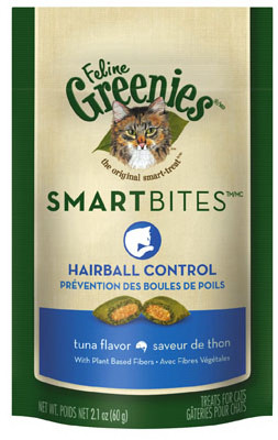 AMERICAN DISTRIBUTION & MFG CO 10140G FELINE SMARTBITES CAT TREATS, TUNA, HAIR