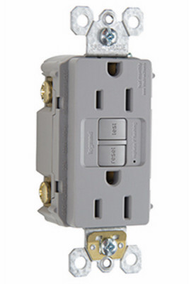 PASS & SEYMOUR 1597GRYCCD12 GFCI RECEPTACLE 15A, GRAY