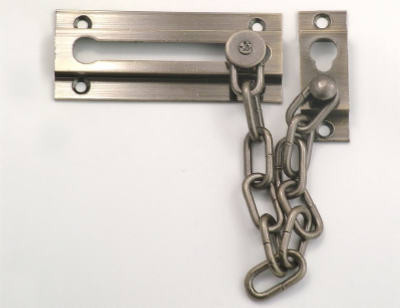 BELWITH PRODUCTS LLC 1860-SN DOOR CHAIN FASTENER, SATIN NICKEL