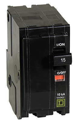 SQUARE D QO215C QO 15-AMP DOUBLE-POLE CIRCUIT BREAKER