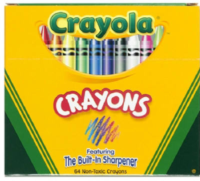 CRAYOLA 52-0064 64-PACK CRAYONS WITH SHARPENER
