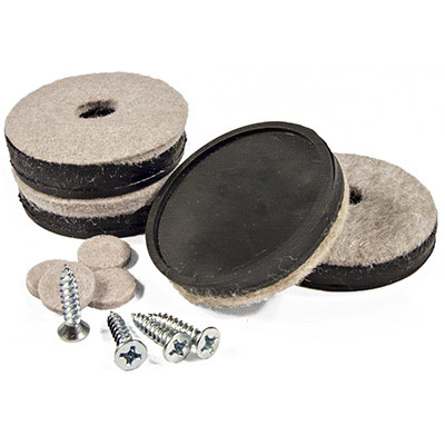 RICHELIEU HARDWARE 23092TV FURNITURE GLIDES, FELT, ROUND, SCREW-ON,