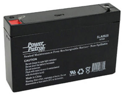 INTERSTATE ALL BATTERY CTR SLA0925 SEALED LEAD ACID BATTERY, 6-VOLT, 7-AMP