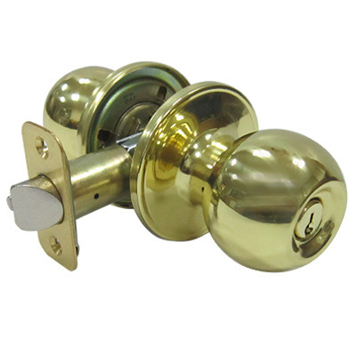TAIWAN FU HSING INDUSTRIAL CO T3700B KA3 BALL-STYLE KNOB ENTRY LOCKSET, POLISHED 