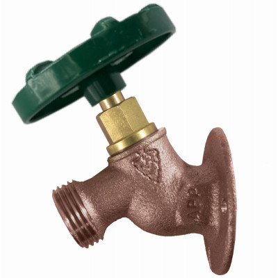 ARROWHEAD BRASS 355QTLF NO-KINK HOSE BIBB, LEAD-FREE, 3/4 FIP X 