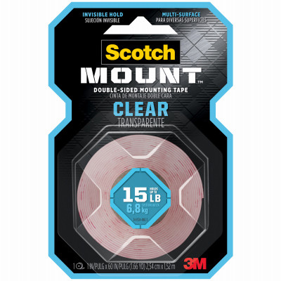 3M 410H DOUBLE-SIDED MOUNTING TAPE, CLEAR, 1 X 6