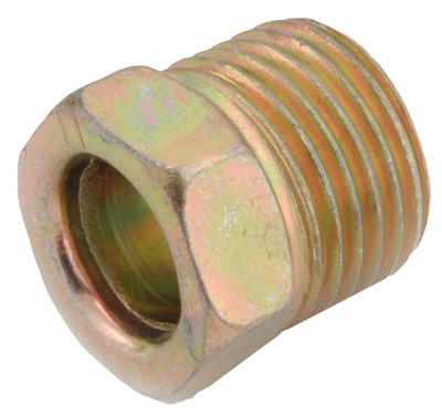 ANDERSON METAL CORP 54340-04 BRASS THREADED INVERTED FLARE STEEL NUT,