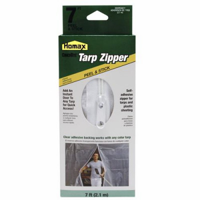 HOMAX 3142 7-FT. PEEL 'N STICK TARP ZIPPER DOOR