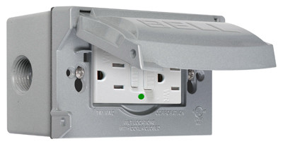 RACO 5874-5S GFCI OUTLET KIT, 15A, 125-VOLT, GRAY