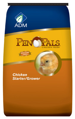 ADM ANIMAL NUTRITION 70009ACF44 PEN PALS CHICKEN STARTER GROWER, MEDICAT